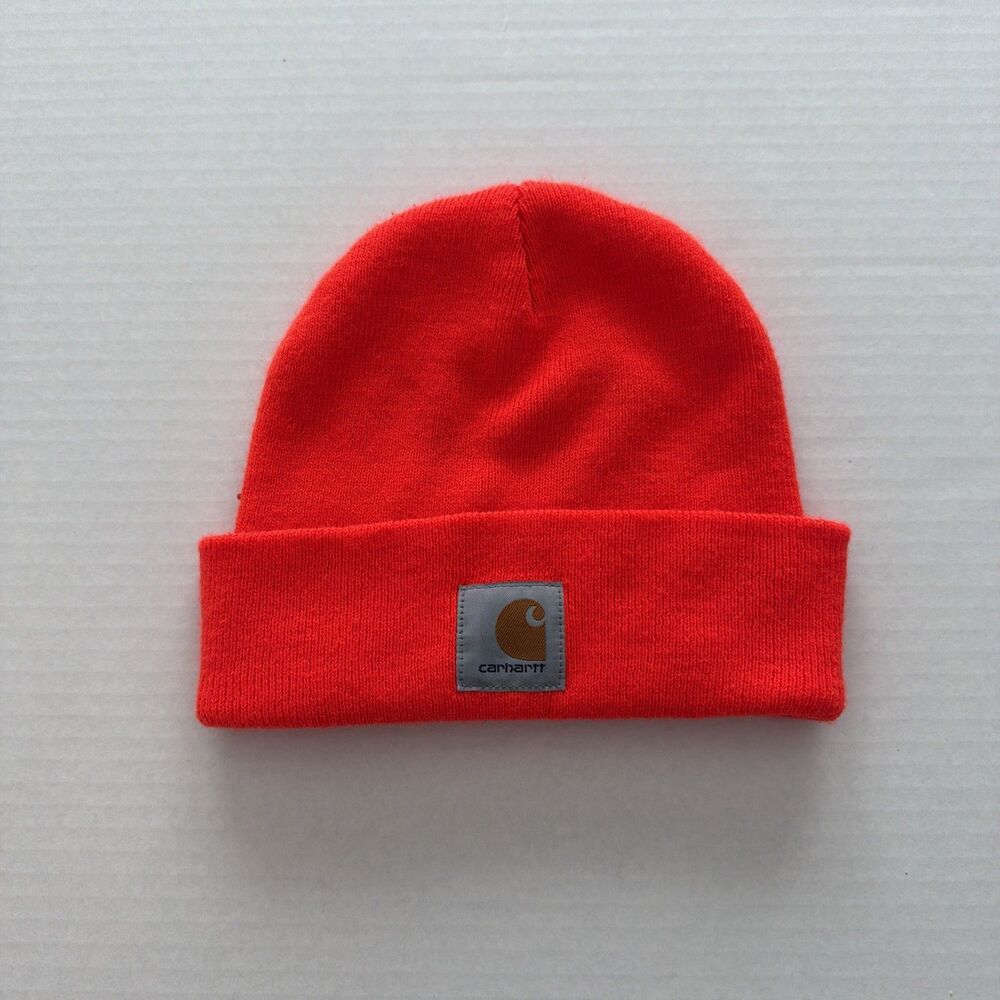 Carhartt Unisex Safety Orange Cuffed Beanie Hat One Size gorpcore workwear